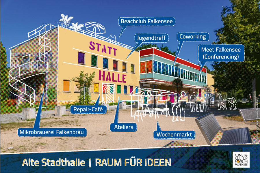 Visual der "Statt-Halle" für das Kunst- und Kulturforum Falkensee