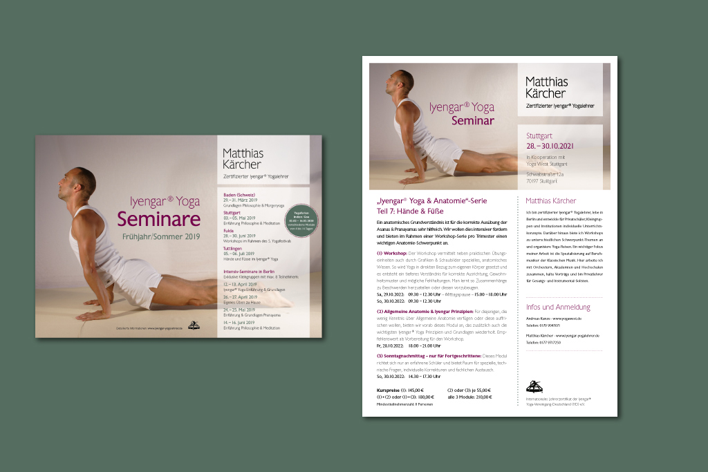 Infomaterialien zu den Iyengar Yoga-Seminaren von Matthias Kärcher