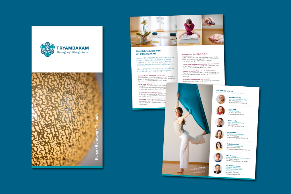 Broschüre mit Bewegungs- und Therapieangebot für Tryambakam