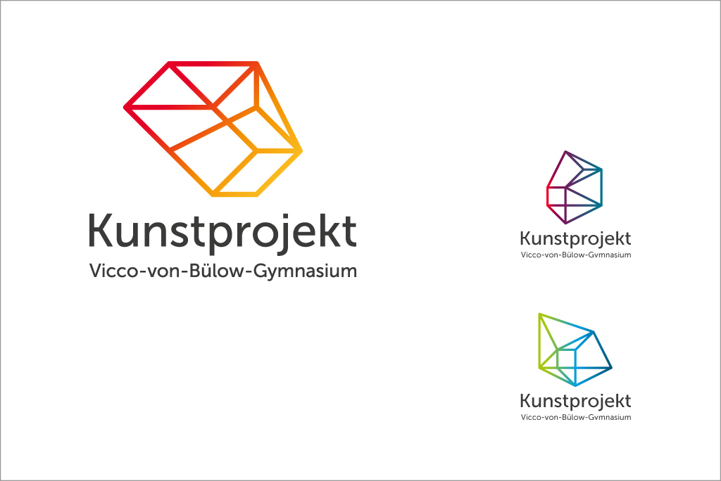 Logo, mit dem alle Kunstprojekte des Vicco-von-Bülow-Gymnasiums in Falkensee einheitlich gekennzeichnet werden sollen