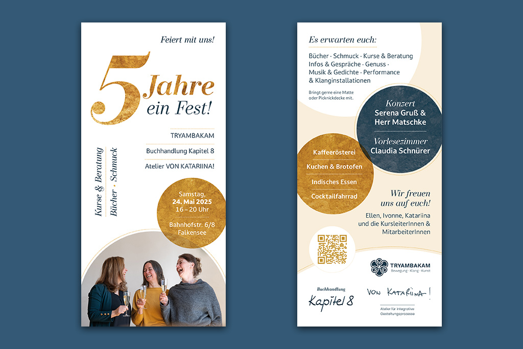 Einladungsflyer 5 Jahre, ein Fest!
